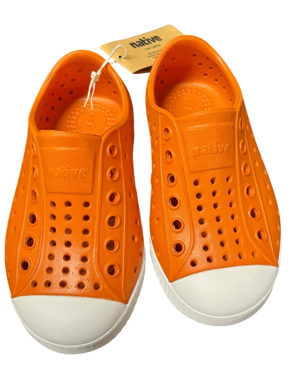 Native Shoes Unisex Kid Jefferson (Toddler) Mars Orange/Shell White, Size 7